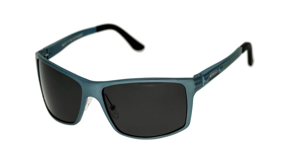 Breed Kaskade Sunglasses, Blue Titanium Frame, Black Lens BSG016BL
