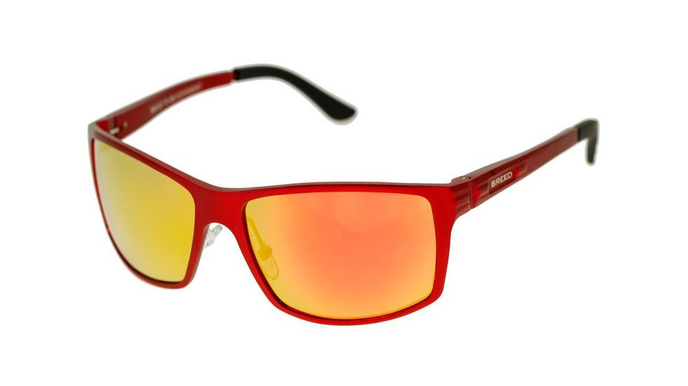 Breed Kaskade Sunglasses, Red Titanium Frame, Red-Yellow Lens BSG016RD