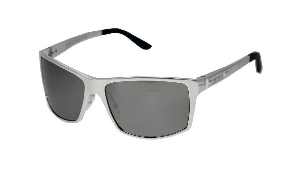 Breed Kaskade Sunglasses, Silver Titanium Frame, Black Lens BSG016SR