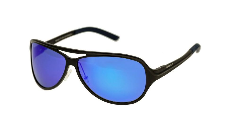 Breed Langston Sunglasses, Black Titanium Frame, Blue Lens BSG012BK