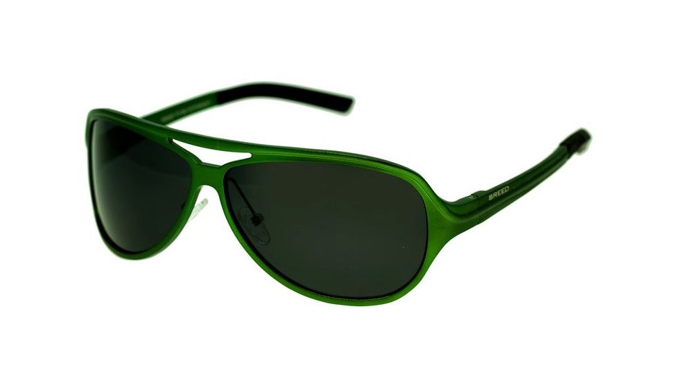 Breed Langston Sunglasses, Green Titanium Frame, Black Lens BSG012GN