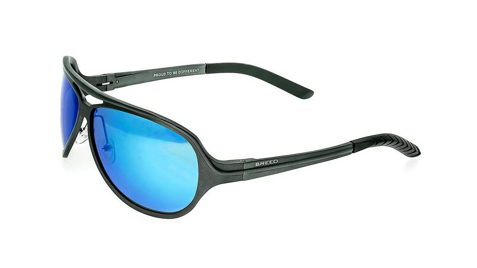 Breed Langston Sunglasses, Silver Titanium Frame, Blue Lens BSG012SR