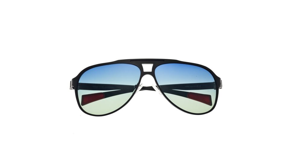 Sunglasses Apollo 006BK, Black Titanium Frame, Blue/Yellow  Lens