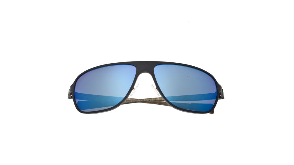 Sunglasses Atmosphere 004BK, Black Titanium Frame, Blue Mirror Lens