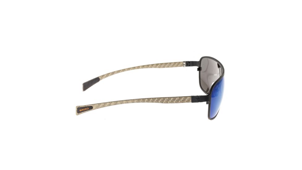Sunglasses Atmosphere 004BK, Black Titanium Frame, Blue Mirror Lens