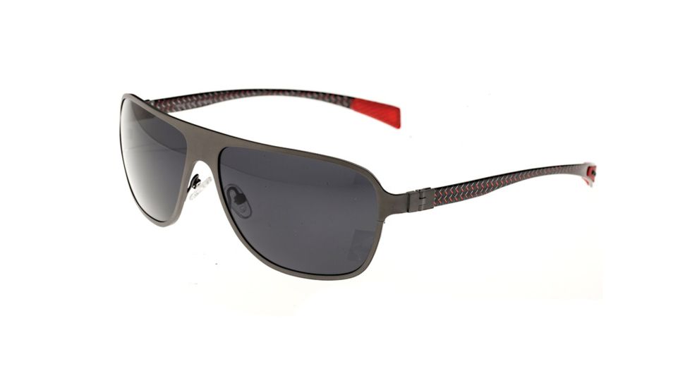 Sunglasses Atmosphere 004GM, Gunmetal Titanium Frame, Black Lens