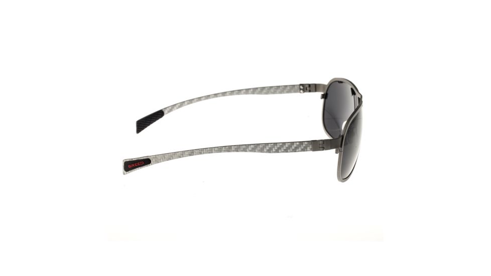Sunglasses Concorde 001SR, Silver Titanium Frame, Black Lens