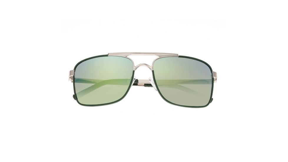 Breed Sunglasses Draco Sunglasses, Silver / Blue-Green BSG047SL