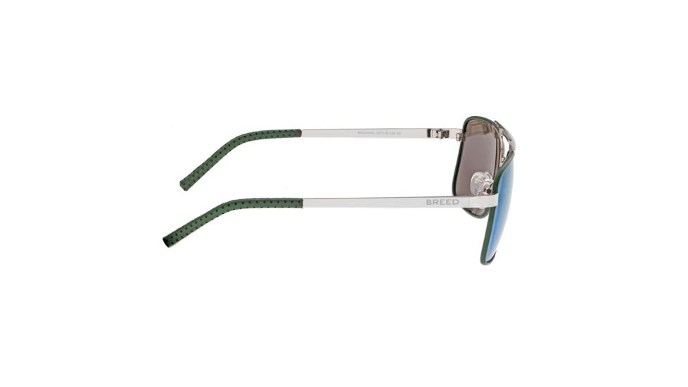 Breed Sunglasses Draco Sunglasses, Silver / Blue-Green BSG047SL