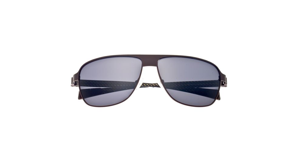 Sunglasses Hardwell 007BN, Brown Titanium Frame, Black Lens