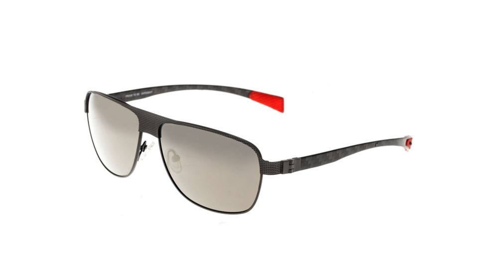 Sunglasses Hardwell 007GM, Gunmetal Titanium Frame, Silver/Gold Mirror Lens