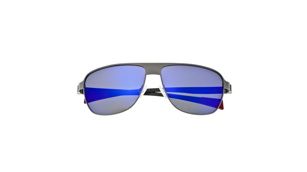 Sunglasses Hardwell 007SR, Silver Titanium Frame, Purple Mirror Lens