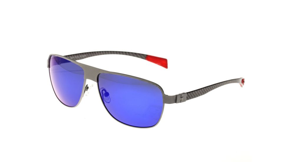 Sunglasses Hardwell 007SR, Silver Titanium Frame, Purple Mirror Lens