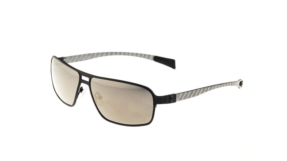 Sunglasses Meridian 003BK, Black Titanium Frame, Gold/Yellow Lens