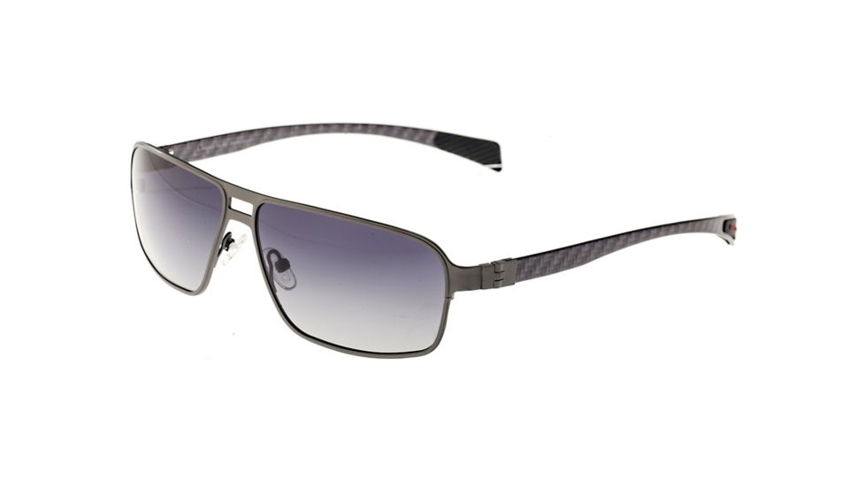 Sunglasses Meridian 003GM, Gunmetal Titanium Frame, Black Gradient Lens