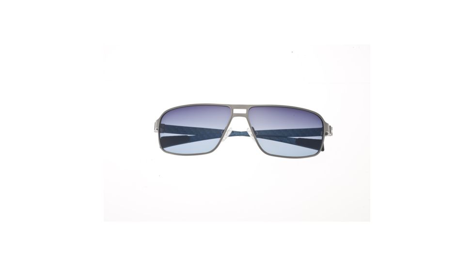 Sunglasses Meridian 003SR, Silver Titanium Frame, Blue/Gradient Lens