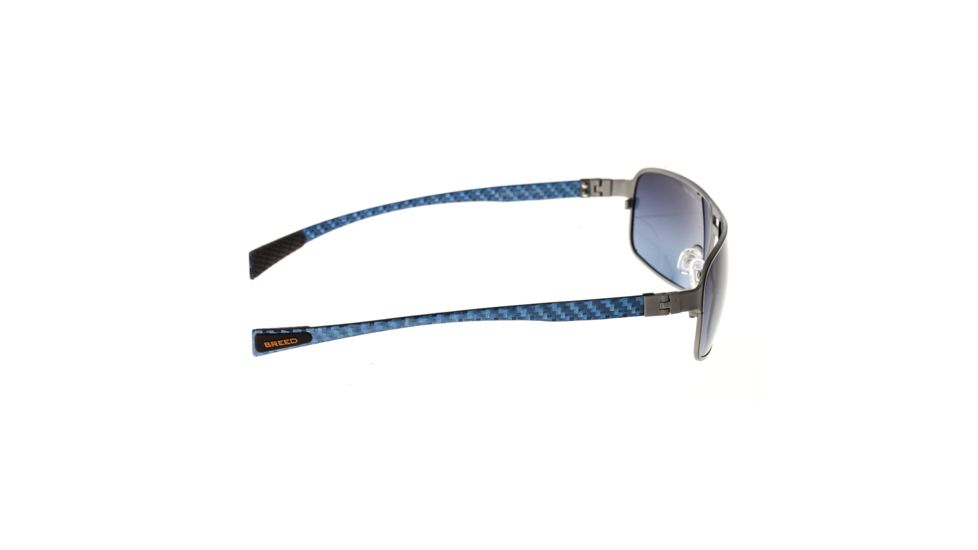 Sunglasses Meridian 003SR, Silver Titanium Frame, Blue/Gradient Lens