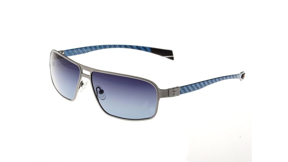 Sunglasses Meridian 003SR, Silver Titanium Frame, Blue/Gradient Lens