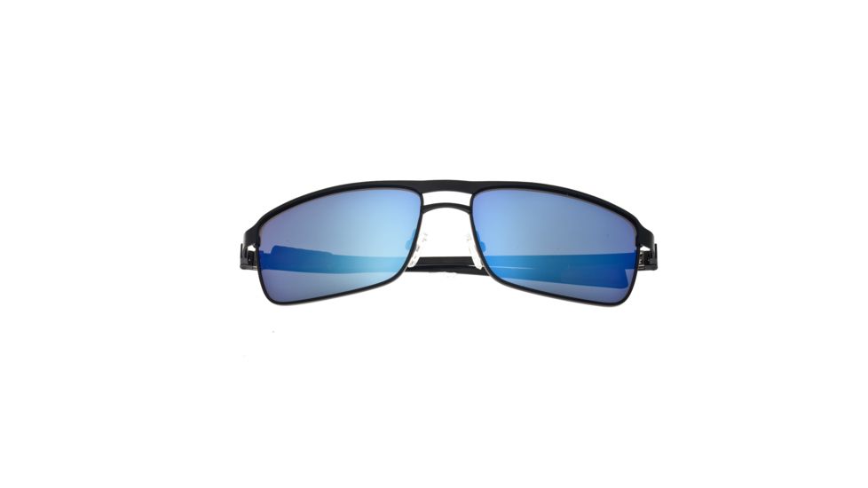 Sunglasses Taurus 005BK, Black Titanium Frame, Blue Mirror Lens