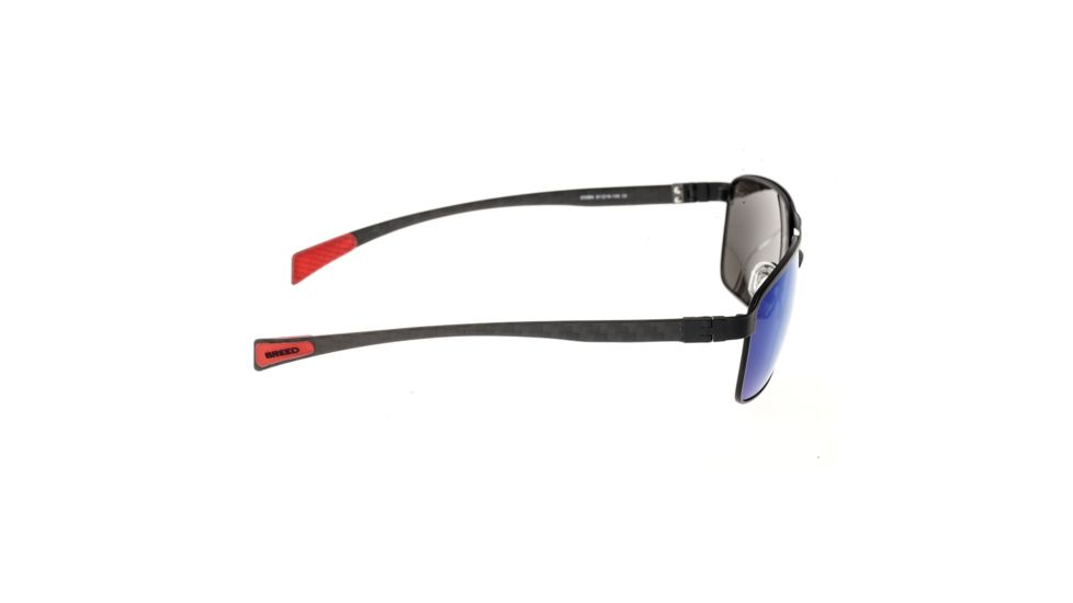Sunglasses Taurus 005BK, Black Titanium Frame, Blue Mirror Lens