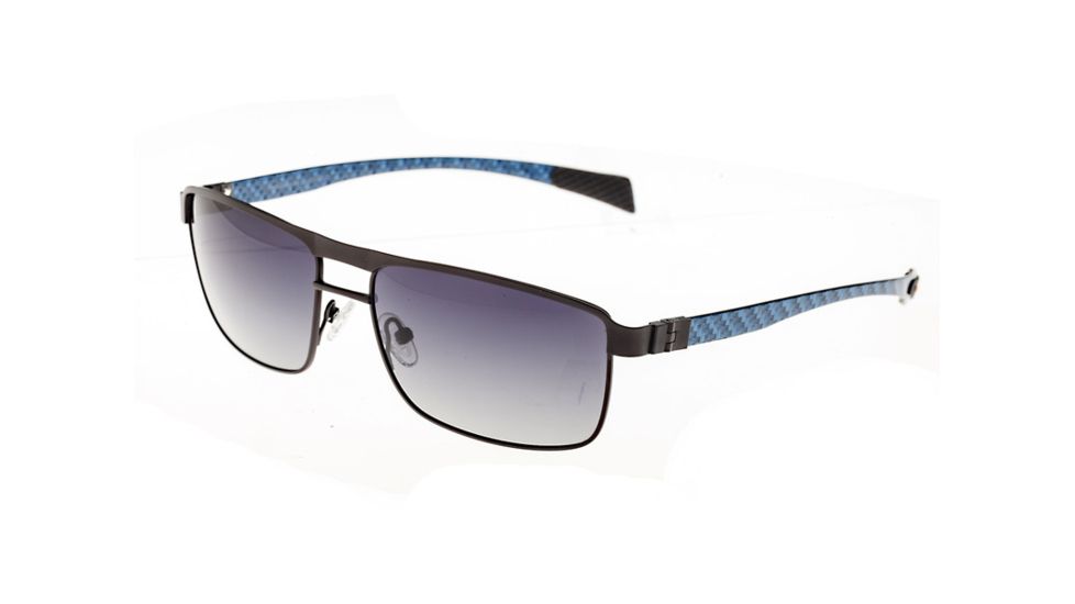 Sunglasses Taurus 005BN, Brown Titanium Frame, Blue/Gradient Lens