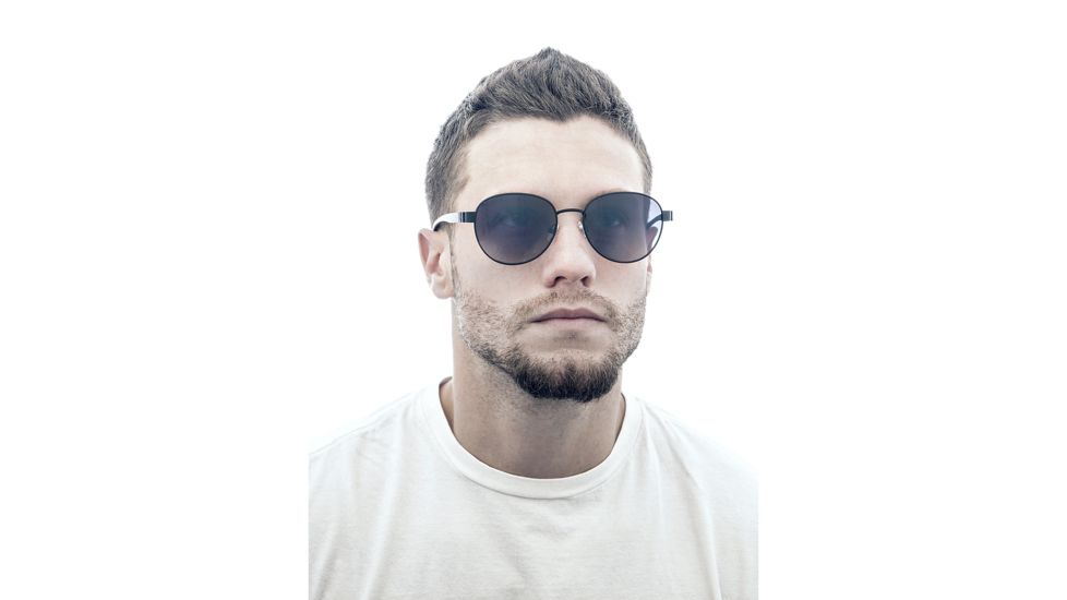 Sunglasses Volta 009SR, Silver Titanium Frame, Black Gradient Lens