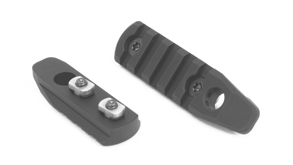 Breek Arms 3 Slot M-LOK Aluminum AR15 Rail Section Quick Ramp w/ QD Sling Mount, Black, BRK729