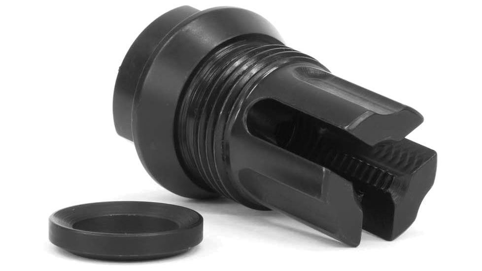 Breek Arms 3FO-S Flash Hider Short Outside Threaded Muzzle Device, 9mm Luger, 1/2x28 Thread, Black, BRK4036