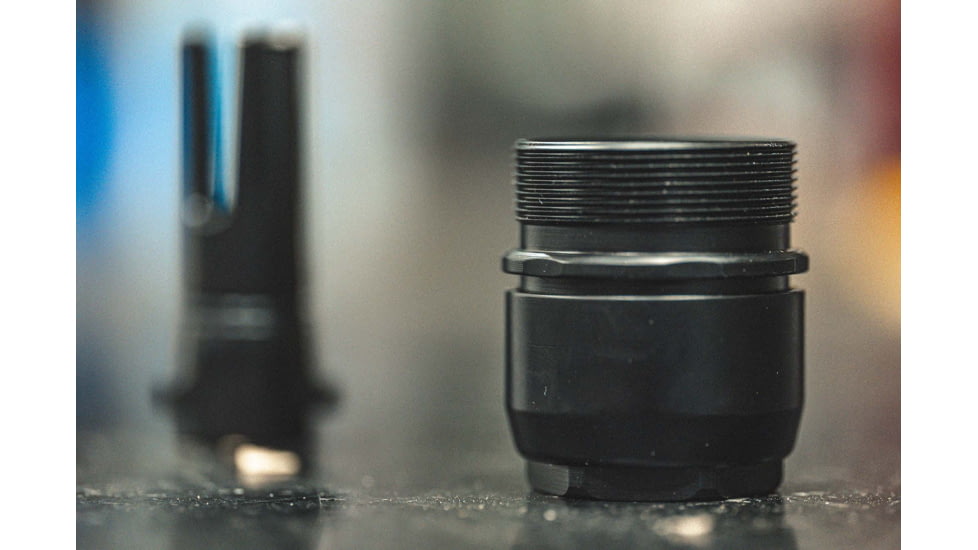 Breek Arms Breek-LOK Quick Attach Suppressor Mount 1.375x24, TPI HUB Assembly Titanium, Black, BRK4100