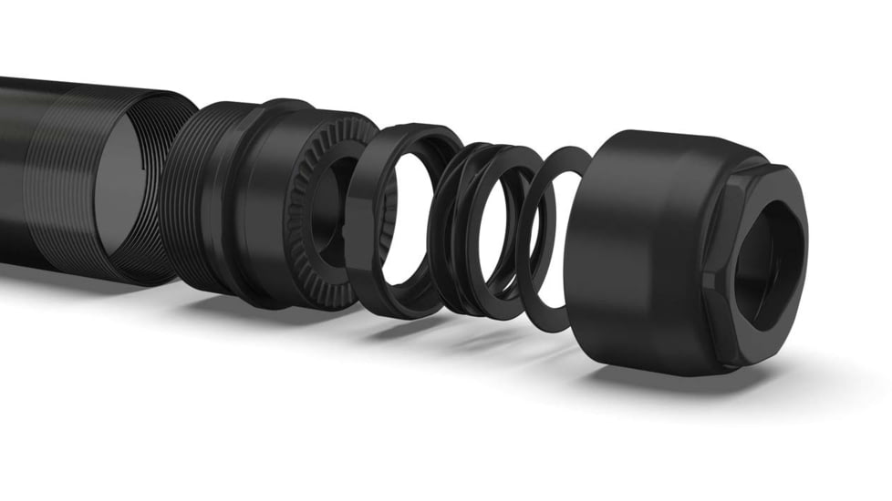 Breek Arms Breek-LOK Quick Attach Suppressor Mount 1.375x24, TPI HUB Assembly Titanium, Black, BRK4100