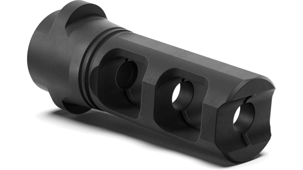 Breek Arms Breek-LOK Twin Port Muzzle Brake, 9mm Luger, 1/2x28, Nitride, Black, BRK4113