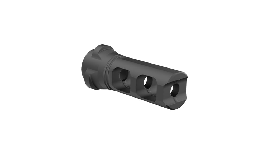 Breek Arms Gemini Dual-Port Muzzle Brake for Breek-LOK 3QD, .223/5.56 cal, 1/2x28 TPI, Black, BRK4310