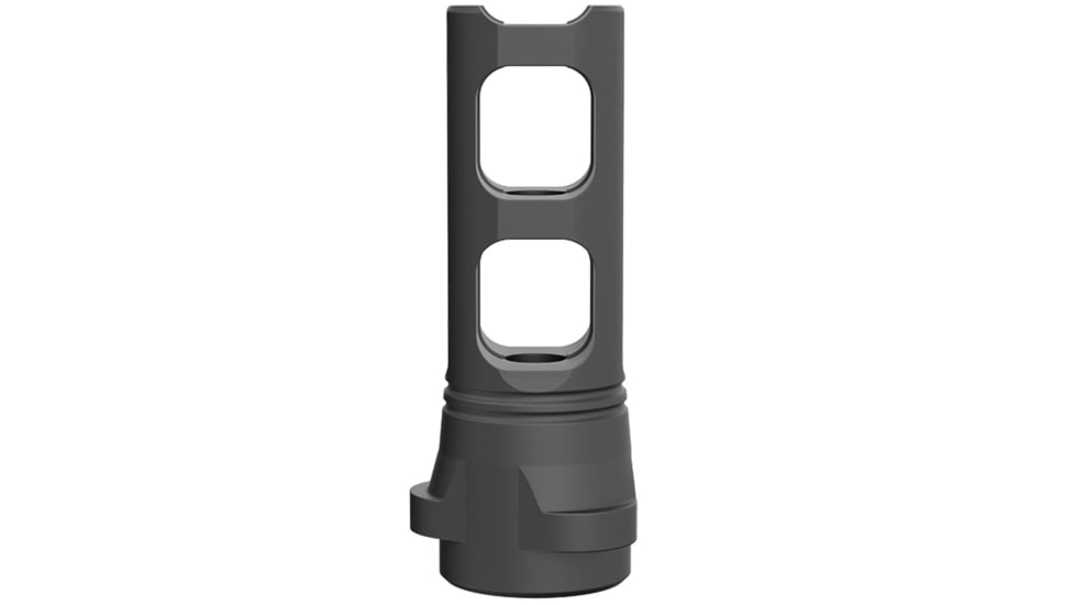 Breek Arms Gemini Dual-Port Muzzle Brake for Breek-LOK 3QD, .223/5.56 cal, 1/2x28 TPI, Black, BRK4310