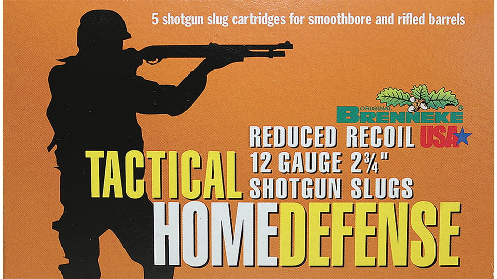 Brenneke SL122THD Tactical Home Defense 12 Gauge 2.75 1 Oz Slug Shot 5 Bx/ 40