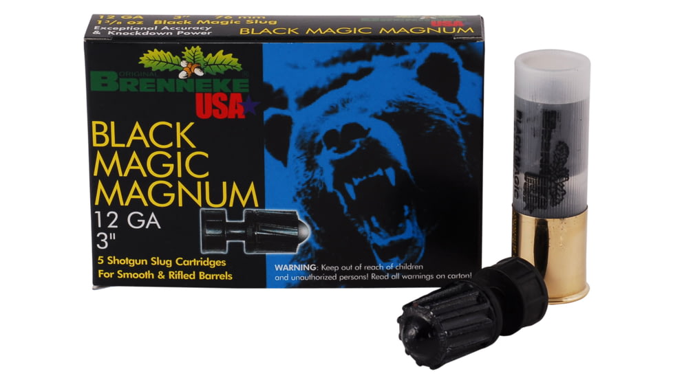 Brenneke SL123BMM Black Magic Magnum 12 Gauge 3 1 3/8 Oz Slug Shot 5 Bx/ 50 Cs