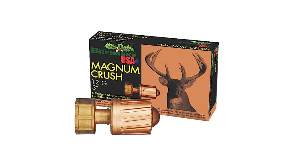 Brenneke Magnum 12 Gauge 1 1/2 oz 3in Centerfire Shotgun Ammo, 5 Rounds, SL123CMR