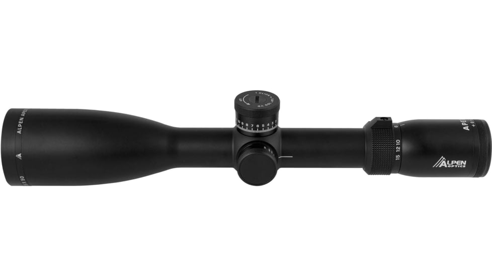 Bresser Alpen Apex Rifle Scope 2.5-15x50 30mm Tube Rifle Scope, First Focal Plane, WBDC-A Reticle, Black, 4012