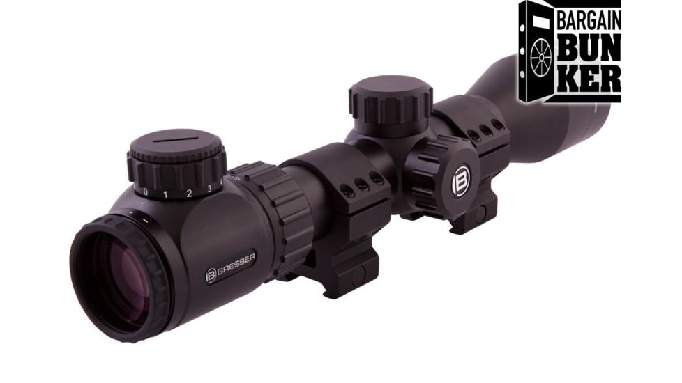 Bresser Konig Rifle Scope, 1.5-6 x 42, Illuminated Dot Reticle, Black, HRS-15642-01E