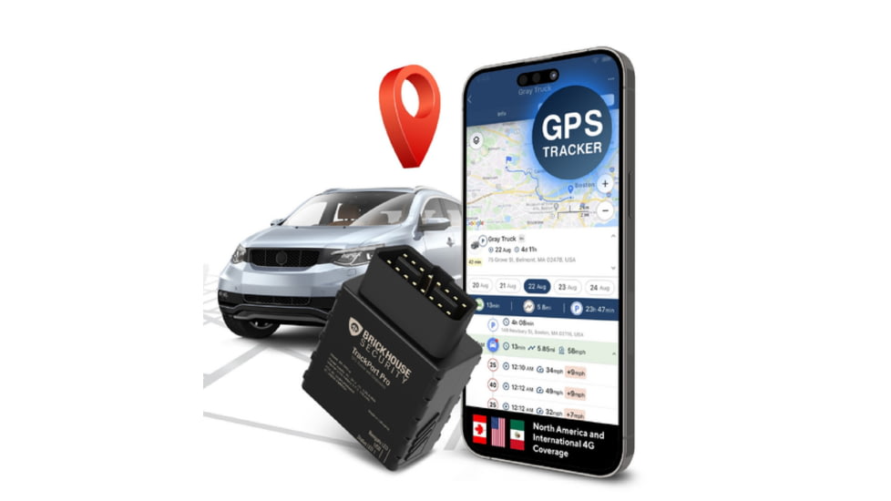 Brickhouse Security TrackPort Pro Diagnostic Vehicle Tracker, Black, G-TrackPortPro