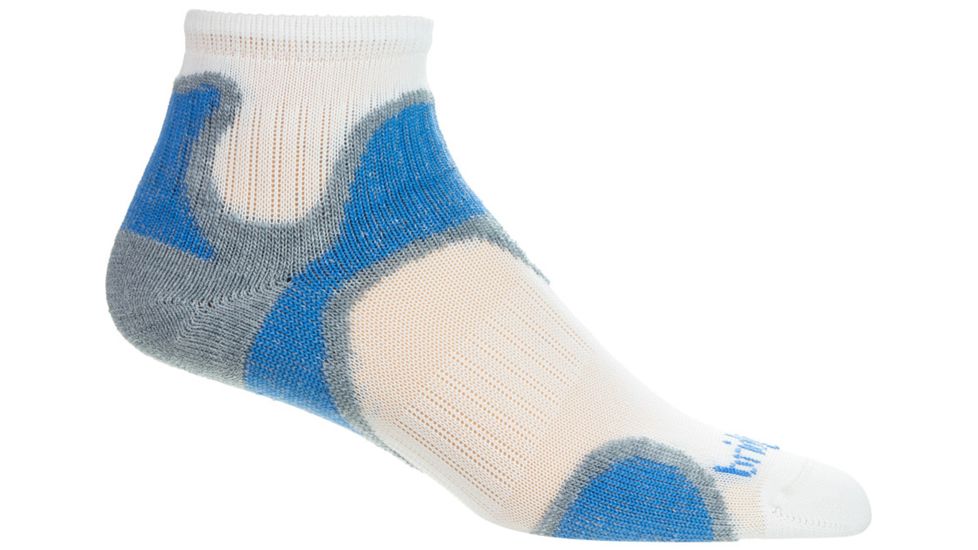Bridgedale Coolfusion Run Speed Diva Light Mini Sock - Women's-Grey/Blue-Medium