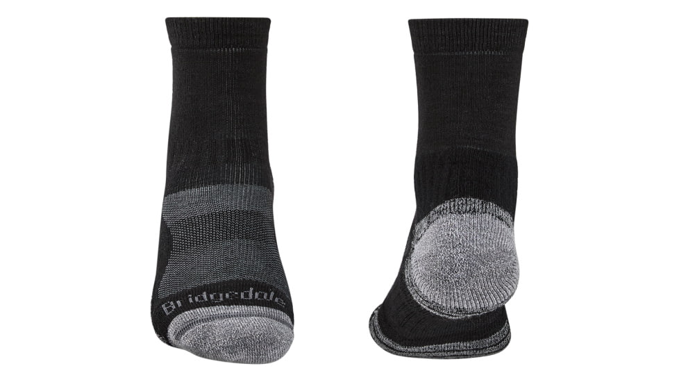 Bridgedale Hike Lightweight Merino Endurance Ankle Socks - Mens, Black/Silver, Extra Large, 710528-822-XL