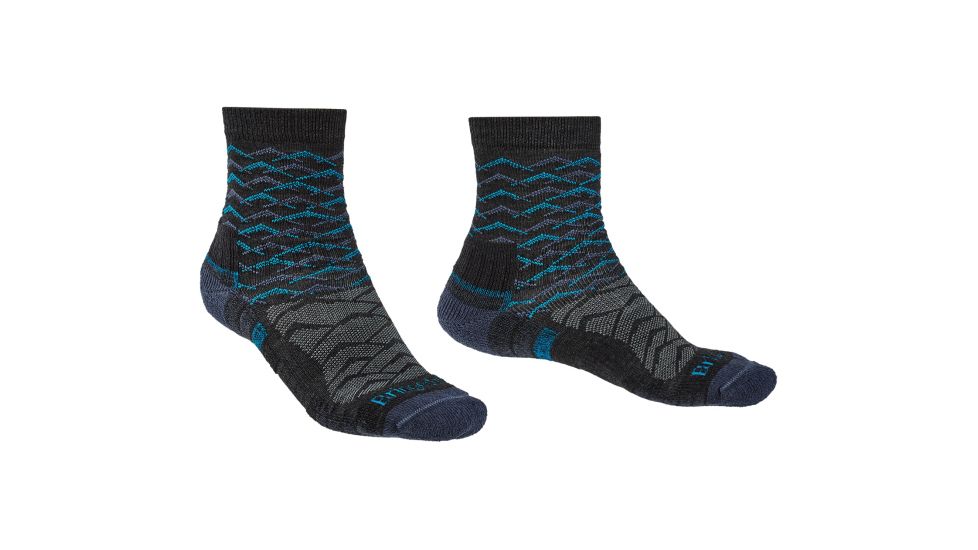 Bridgedale Hike Lightweight Merino Endurance Socks - Mens, Dark Grey/Blue, Extra Large, 710096-126-XL