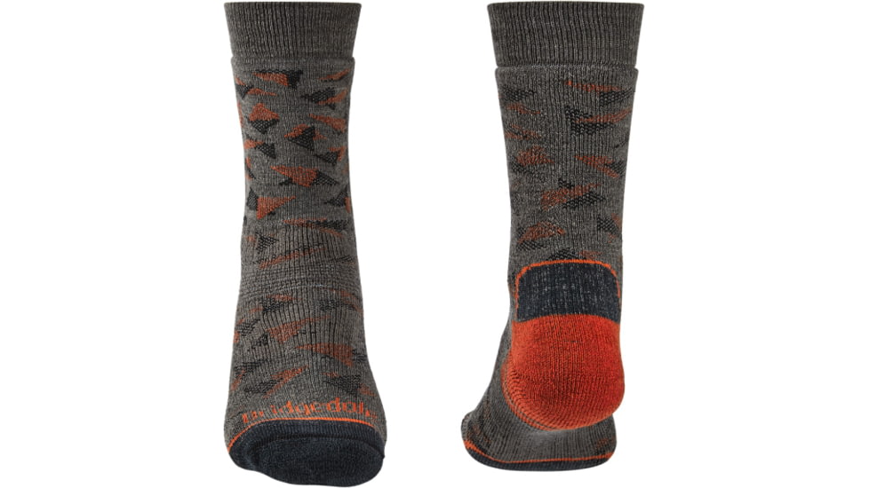 Bridgedale Hike Midweight Merino Endurance Boot Pattern Socks - Mens, Brown/Orange, Medium, 710092-117-M