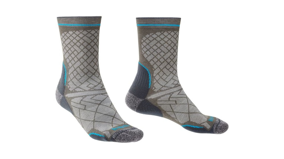 Bridgedale Hike Ultralight Coolmax Performance Boot Socks - Mens, Grey/Dark Grey, Medium, 710134-013-M