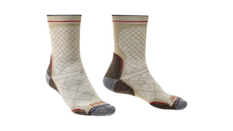 Bridgedale Hike Ultralight Coolmax Performance Boot Socks - Mens, Stone, Medium, 710134-909-M
