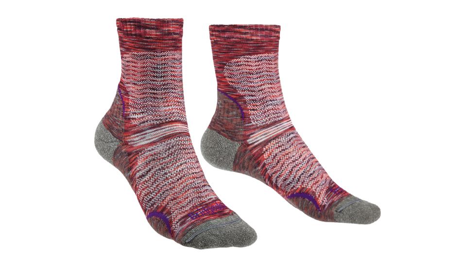 Bridgedale Hike Ultralight Merino Endurance Crew Socks - Womens, MuLighti Pink, Medium, 710100-130-M