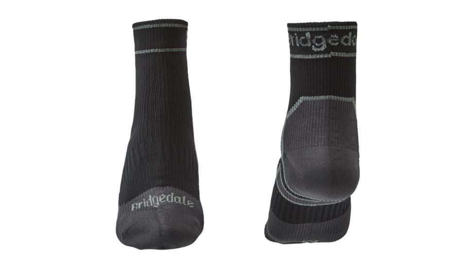 Bridgedale Lightweight Ankle Plus Socks - Mens, Black/Mid Grey, Small, 710090-845-S