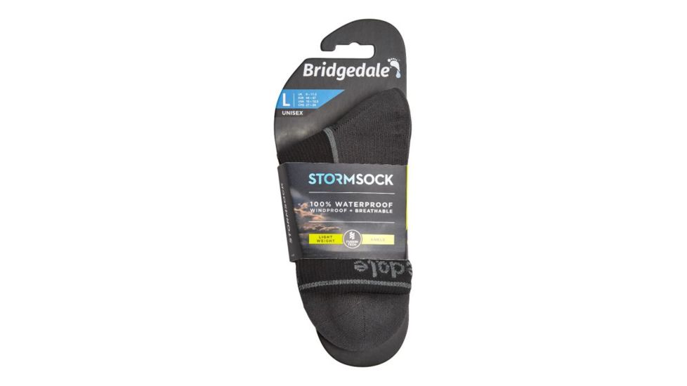 Bridgedale Lightweight Ankle Plus Socks - Mens, Black/Mid Grey, Small, 710090-845-S