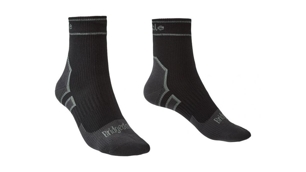 Bridgedale Lightweight Ankle Plus Socks - Mens, Black/Mid Grey, Small, 710090-845-S