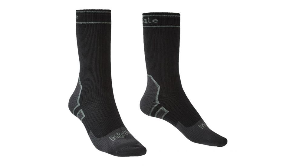 Bridgedale Lightweight Boot Socks - Mens, Black/Mid Grey, Large, 710089-845-L